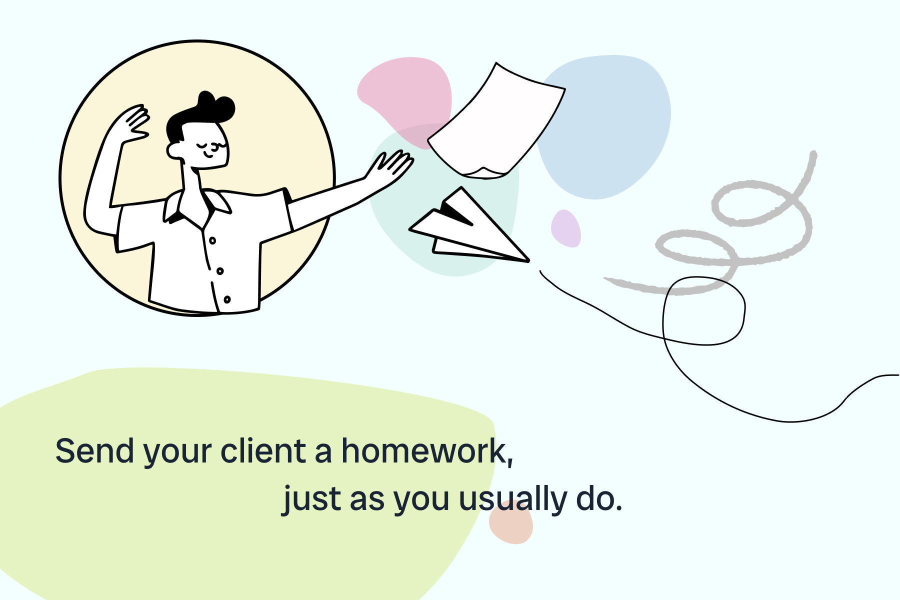 Therapist assigning personalized homework