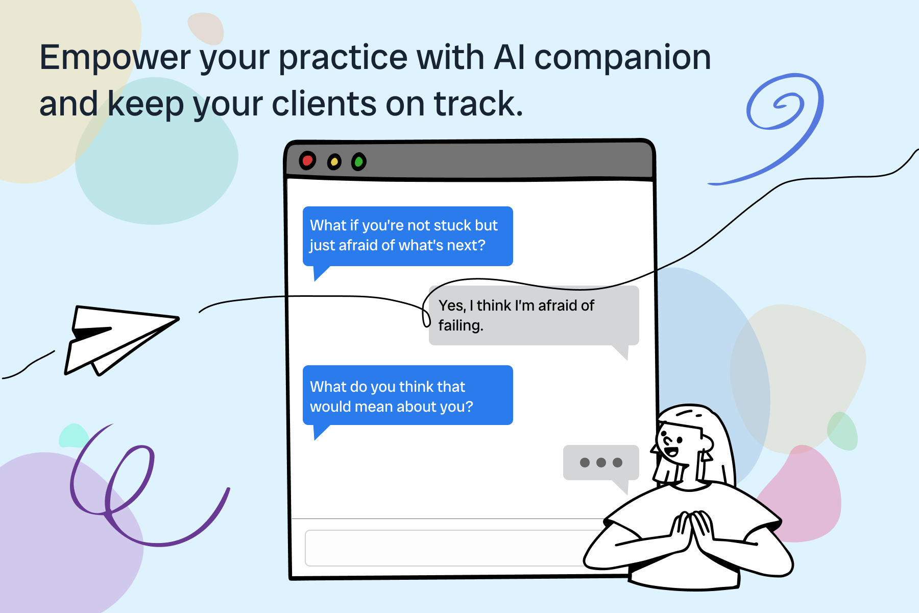Client engaging with interactive homework